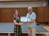 Hannah Hunter - Queens University - receives the Best Masters Paper Award from CAGONT President Wayne Forsythe